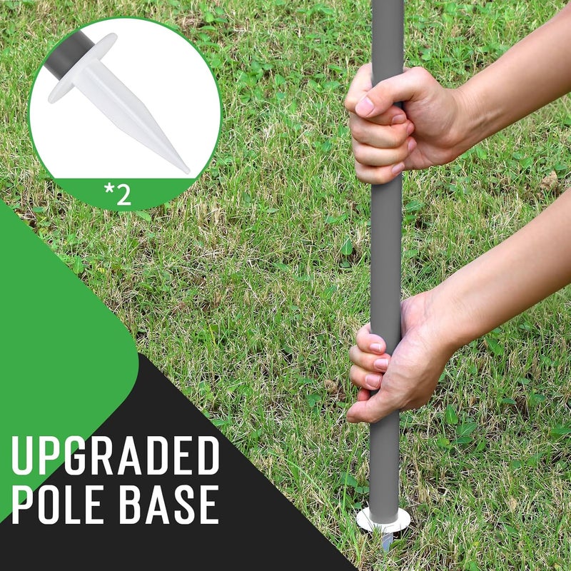 Olybeaka Outdoor Baminton Net Set for Backyard, Beach, Family Games with 20 * 3ft Anti-sag Net, 4 Aluminum Badminton Rackets, 3 Shuttlecocks, Carring Bag - Easy Set Up & Portable - Image 3